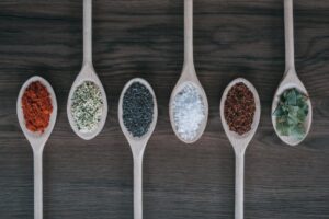 spoons with spices