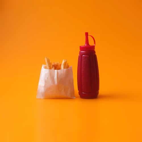 ketchup and fries