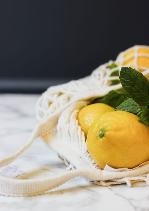 lemons with reusable bag